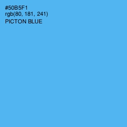 #50B5F1 - Picton Blue Color Image
